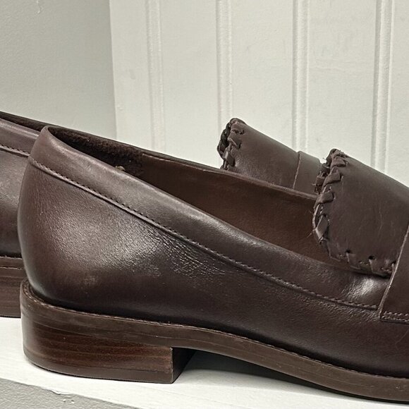 Schutz Lenon Leather Flat in Brown Size 11 - Picture 3 of 8